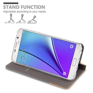 Samsung Galaxy NOTE 5 Plånboksfodral Skal (Grå)