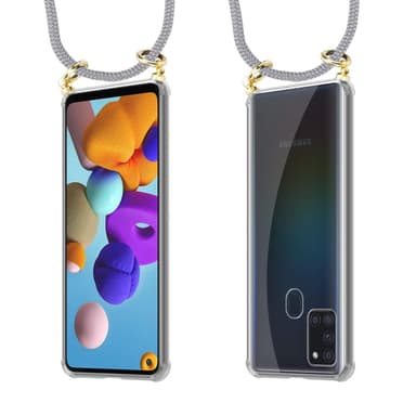 Samsung Galaxy A21s Skal Fodral Kedja (Grå)
