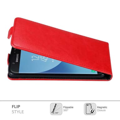 Samsung Galaxy J7 2017 Flipfodral Skal (Röd)