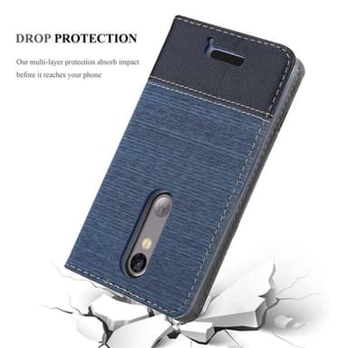 Motorola MOTO X3 Plånboksfodral Skal (Blå)