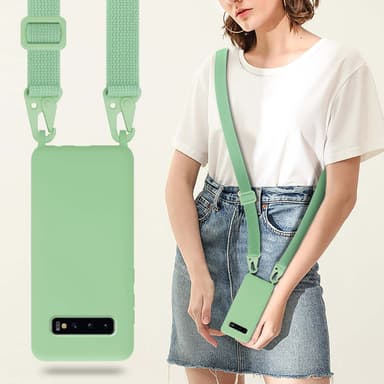 Samsung Galaxy S10 4G Skal Fodral Kedja (Grön)
