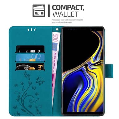 Samsung Galaxy NOTE 9 Plånboksfodral Skal (Blå)