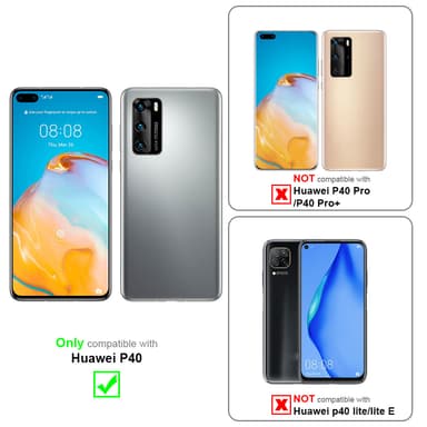 Huawei P40 Skal Fodral Case (Svart)