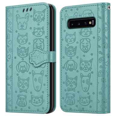 Samsung Galaxy S10 4G Plånboksfodral Skal (Grön)