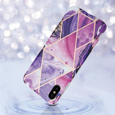 iPhone X / XS Plånboksfodral Skal (Lila)