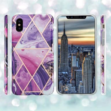 iPhone X / XS Plånboksfodral Skal (Lila)