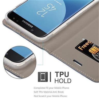 Samsung Galaxy J3 2017 Plånboksfodral Skal (Blå)