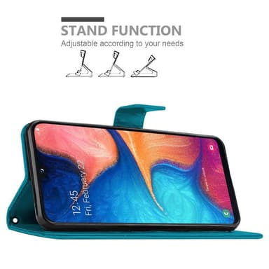 Samsung Galaxy A10e / A20e Plånboksfodral Skal (Blå)