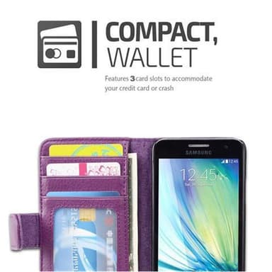 Samsung Galaxy A3 2015 Plånboksfodral Skal (Lila)