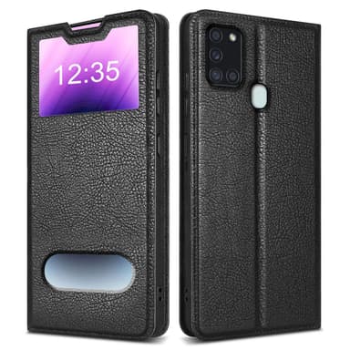 Samsung Galaxy A21s Plånboksfodral Skal (Svart)
