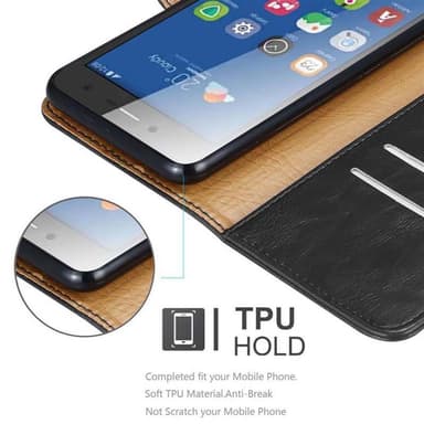 ZTE Blade L7 Plånboksfodral Skal (Svart)