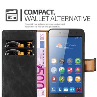 ZTE Blade L7 Plånboksfodral Skal (Svart)