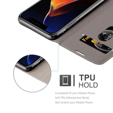 iPhone 13 MINI Plånboksfodral Skal (Grå)