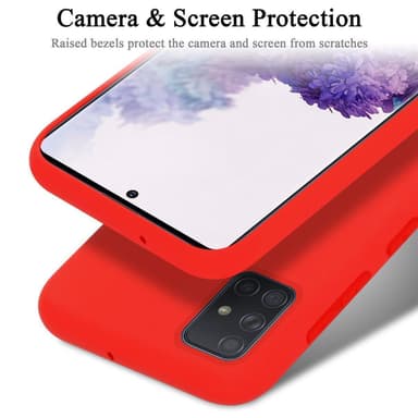 Samsung Galaxy A51 5G Skal Fodral Case (Röd)