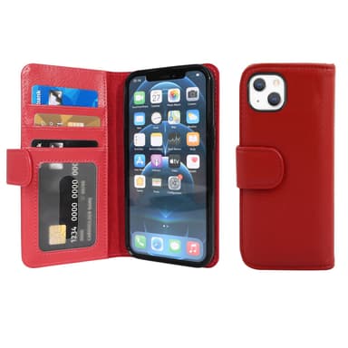 iPhone 13 MINI Plånboksfodral Skal (Röd)