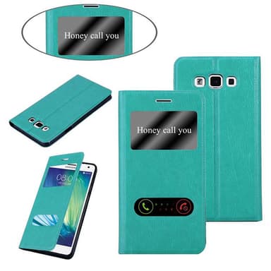 Samsung Galaxy A7 2015 Plånboksfodral Skal (Turkos)