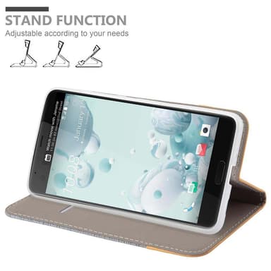 HTC U ULTRA Plånboksfodral Skal (Grå)