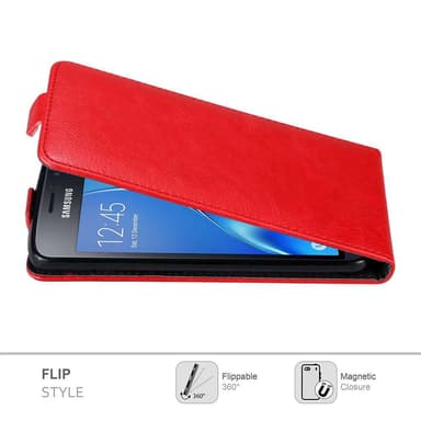 Samsung Galaxy J1 2016 Flipfodral Skal (Röd)