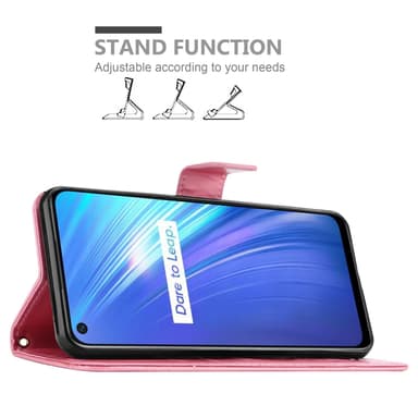 Realme 6 4G / 6s Plånboksfodral Skal (Rosa)