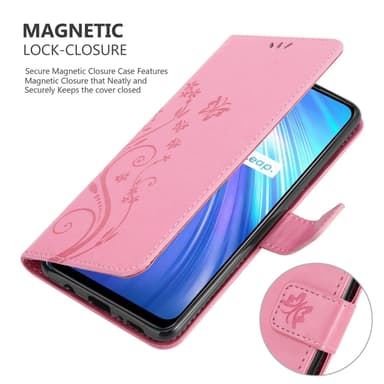 Realme 6 4G / 6s Plånboksfodral Skal (Rosa)