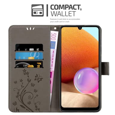 Samsung Galaxy A32 4G Plånboksfodral Skal (Grå)