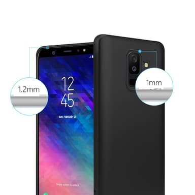 Skal Samsung Galaxy A6 PLUS 2018 Fodral Case (Svart)