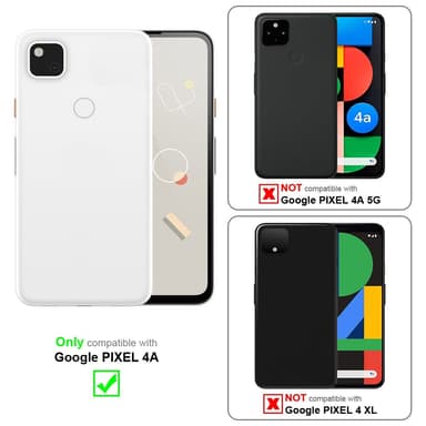 Google PIXEL 4A Skal Fodral Case (Röd)