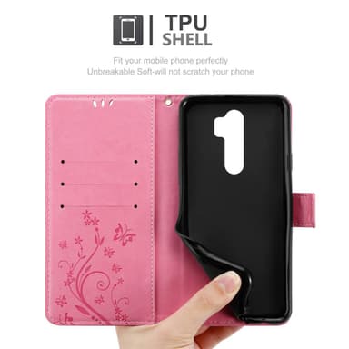Xiaomi RedMi NOTE 8 PRO Plånboksfodral Skal (Rosa)