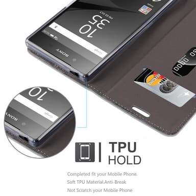 Sony Xperia Z5 Plånboksfodral Skal (Grå)