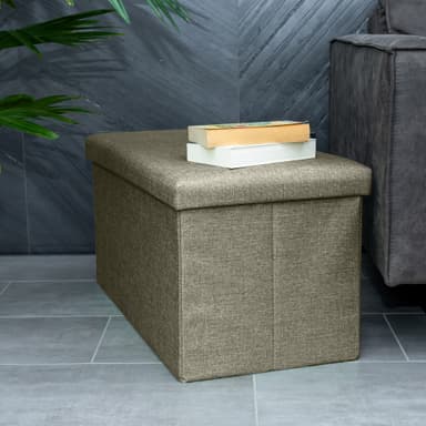 Hopfällbar bänk 78x38x38 cm Sittpall Sittkub (brun)