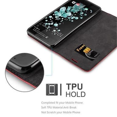 HTC U ULTRA Skal Fodral Case (Röd)