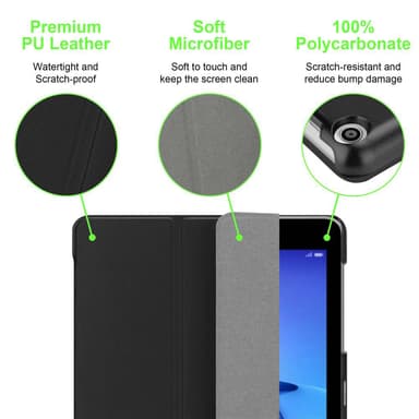 Huawei MediaPad T3 8 (8.0 tum) Skal Fodral Case (Svart)