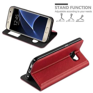 Samsung Galaxy S7 Plånboksfodral Skal (Röd)