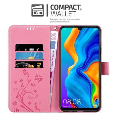 Huawei P30 LITE Plånboksfodral Skal (Rosa)