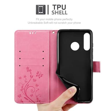 Huawei P30 LITE Plånboksfodral Skal (Rosa)