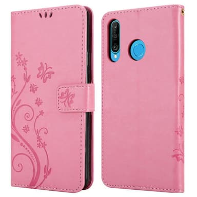 Huawei P30 LITE Plånboksfodral Skal (Rosa)