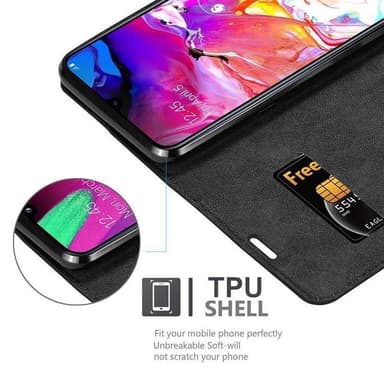 Samsung Galaxy A70 / A70s Skal Fodral Case (Svart)