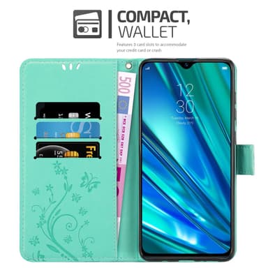 Realme 5 PRO / Realme Q Plånboksfodral Skal (Turkos)