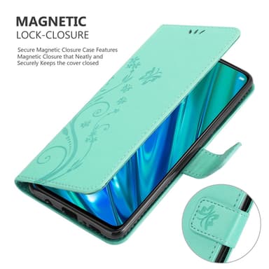 Realme 5 PRO / Realme Q Plånboksfodral Skal (Turkos)