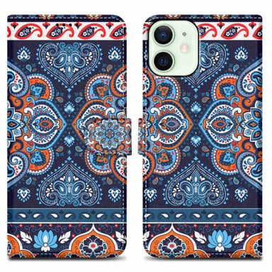 iPhone 12 MINI Plånboksfodral Skal (Blå)