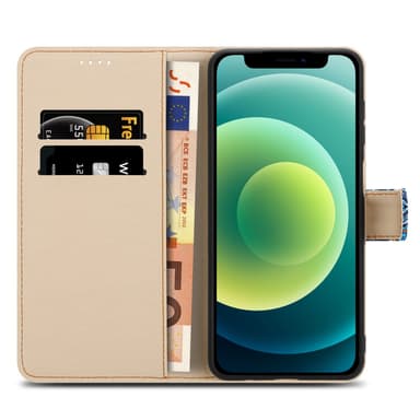 iPhone 12 MINI Plånboksfodral Skal (Blå)