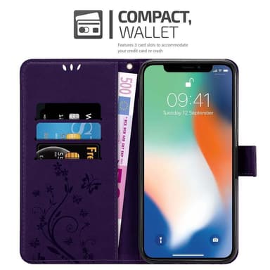 iPhone XR Plånboksfodral Skal (Lila)