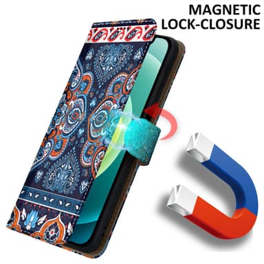iPhone 12 MINI Plånboksfodral Skal (Blå)