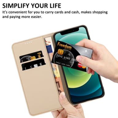 iPhone 12 MINI Plånboksfodral Skal (Blå)