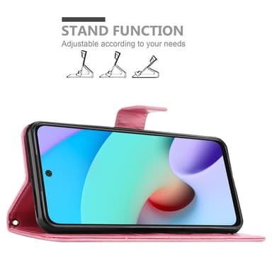 Xiaomi RedMi 10 Plånboksfodral Skal (Rosa)