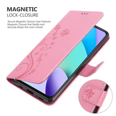 Xiaomi RedMi 10 Plånboksfodral Skal (Rosa)