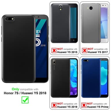 Honor 7S / Huawei Y5 2018 Flipfodral Skal (Röd)