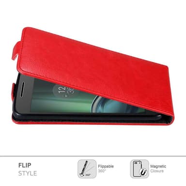 Motorola MOTO G4 PLAY Flipfodral Skal (Röd)