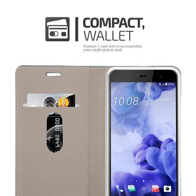 HTC U PLAY Plånboksfodral Skal (Blå)