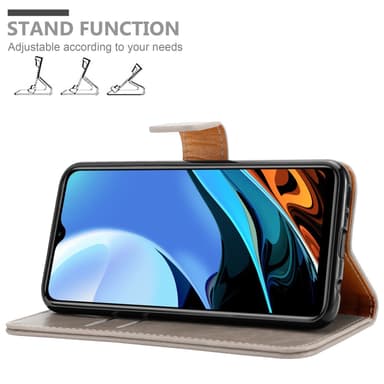 Xiaomi RedMi 9T / POCO M3 Plånboksfodral Skal (Brun)